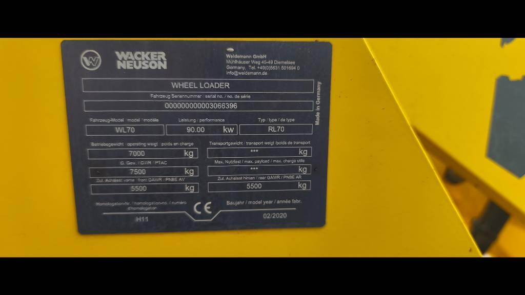 Wacker Neuson WL70 Naudoti ratiniai krautuvai